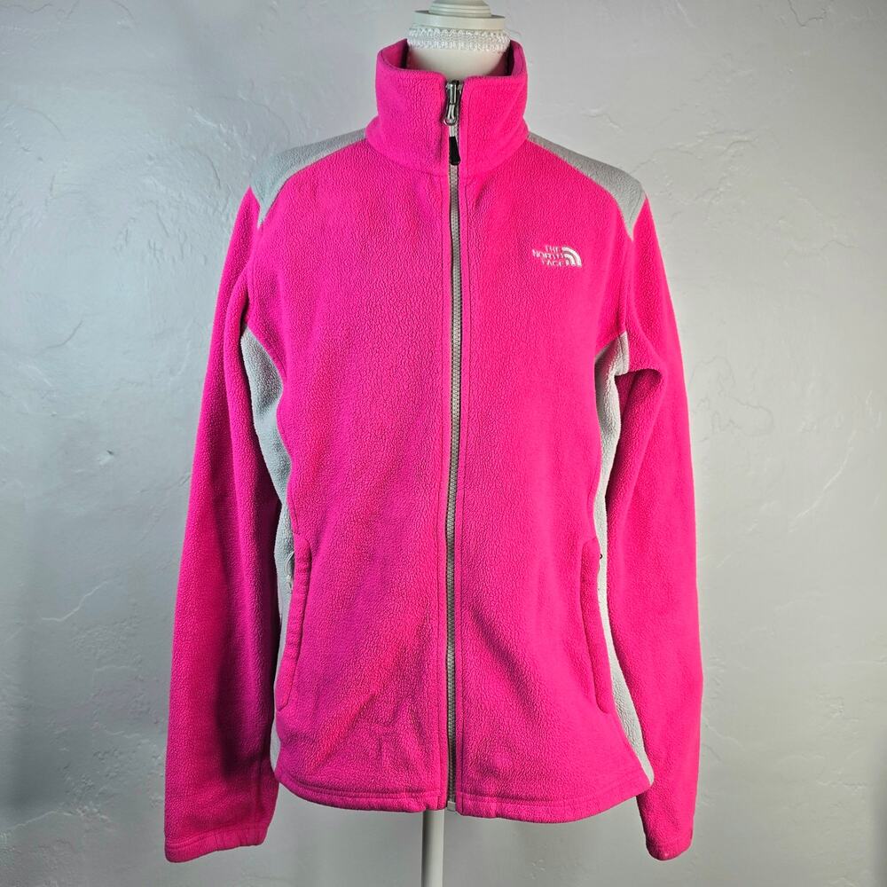 The North Face Khumbu Fleece Jacket Pink Grey Womens Size Large L